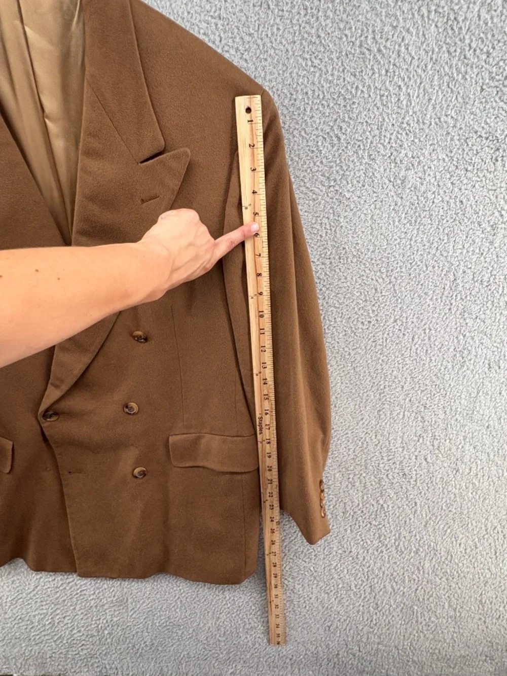 Vintage John W Nordstrom Loro Piana Cashmere Double Breasted Blazer 41R